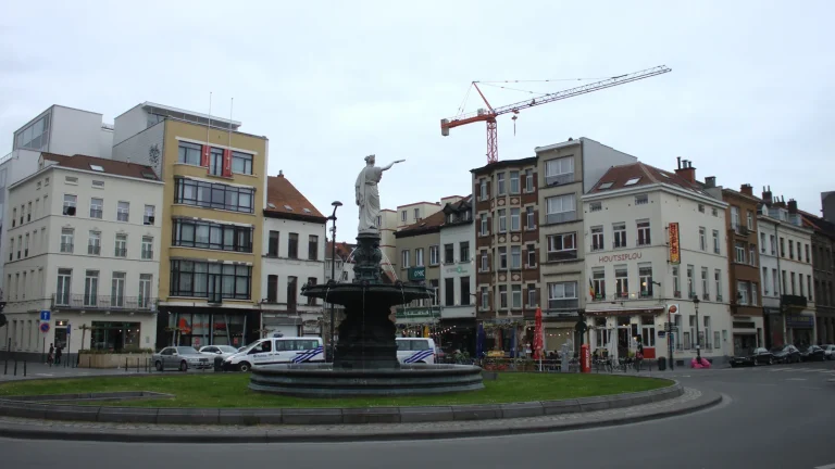 La fontaine de la place Rouppe, près du centre de Bruxelles